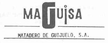 Imagen de MAGUISA MATADERO DE GUIJUELO, S.A