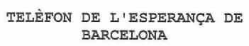 Imagen de TELEFON DE L'ESPERANÇA DE BARCELONA