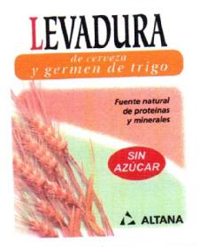 Imagen de LEVADURA DE CERVEZA Y GERMEN DE TRIGO FUENTE NATURAL DE PROTEINAS Y MINERALES SIN AZUCAR ALTANA
