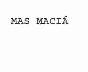 Imagen de MAS MACIA