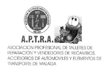 Imagen de ASOCIACION TALLERES REPARACION VEHICULOS 1977 A.P.T.R.A. MALAGA A.P.T.R.A. ASOCIACION PROFESIONAL DE TALLERES DE REPARACION Y VENDEDORES DE RECAMBIOS, ACCESORIOS DE AUTOMOVILES Y ELEMENTOS DE TRANSPORTE DE MALAGA