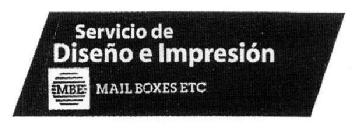 Imagen de SERVICIO DE DISEÑO E IMPRESION MBE MAIL BOXES ETC
