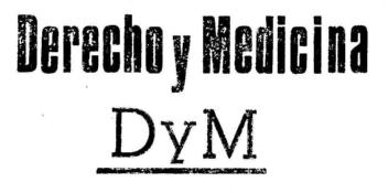 Imagen de DERECHO Y MEDICINA DYM