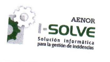 Imagen de AENOR I-SOLVE SOLUCION INFORMATICA PARA LA GESTION DE INCIDENCIAS