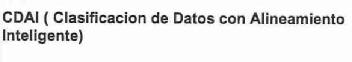 Imagen de CDAI (CLASIFICACION DE DATOS CON ALINEAMIENTO INTELIGENTE)