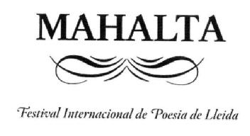 Imagen de MAHALTA FESTIVAL INTERNACIONAL DE POESIA DE LLEIDA