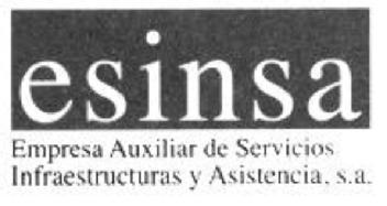 Imagen de ESINSA EMPRESA AUXILIAR DE SERVICIOS INFRAESTRUCTURAS Y ASISTENCIA, S.A