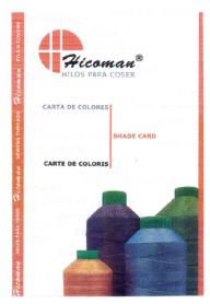 Imagen de HICOMAN HILOS PARA COSER CARTA DE COLORES SHADE CARD CARTE DE COLORIS