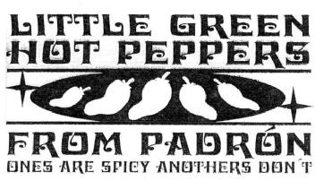 Imagen de LITTLE GREEN HOT PEPPERS FROM PADRON ONES ARE SPICY ANOTHERS DON\'T