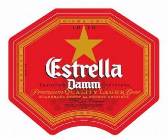 Imagen de 1876 ESTRELLA DAMM TRADICION CERVECERA PREMIUM QUALITY LAGER BEER ELABORADA SEGUN LA RECETA ORIGINAL