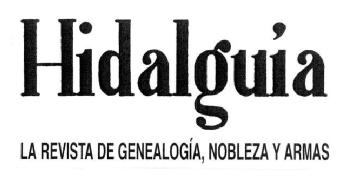 Imagen de HIDALGUIA LA REVISTA DE GENEALOGIA, NOBLEZA Y ARMAS