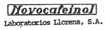 Imagen de NOVOCAFEINOL LABORATORIOS LLORENS, S.A