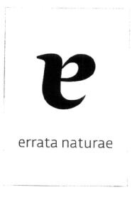 Imagen de ERRATA NATURAE