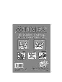 Imagen de TIMES BOLSA CIERRE HERMETICO CON FRANJA BLANCA PARA ESCRIBIR
