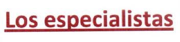Imagen de LOS ESPECIALISTAS
