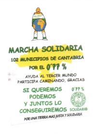 Imagen de MARCHA SOLIDARIA 102 MUNICIPIOS DE CANTABRIA POR EL 0,77% AYUDA AL TERCER MUNDO PARTICIPA CAMINANDO, GRACIAS SI QUEREMOS PODEMOS Y JUNTOS LO CONSEGUIREMOS POR UNA TIERRA MAS JUSTA Y SOLIDARIA