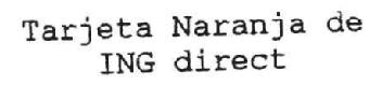 Imagen de TARJETA NARANJA DE ING DIRECT