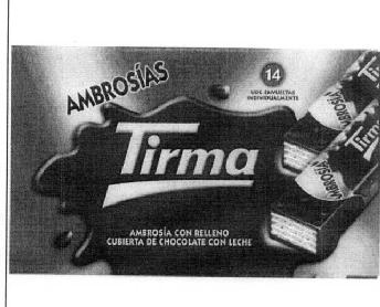 Imagen de AMBROSIAS TIRMA AMBROSIAS CON RELLENO CUBIERTA DE CHOCOLATE CON LECHE