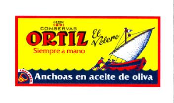 Imagen de CONSERVAS ORTIZ EL VELERO SIEMPRE A MANO ANCHOAS EN ACEITE DE OLIVA