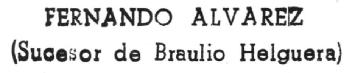 Imagen de FERNANDO ALVAREZ (SUCESOR DE BRAULIO HELGUERA)