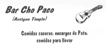Imagen de BAR CHO PACO (ANTIGUO TIMPLE) COMIDAS CASERAS, ENCARGOS DE PATA, COMIDAS PARA LLEVAR