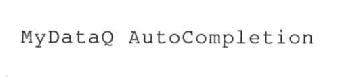 Imagen de MYDATAQ AUTOCOMPLETION