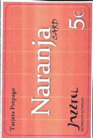 Imagen de NARANJA CARD TARJETA PREPAGO JAZZTEL DISTRIBUIDOR AUTORIZADO