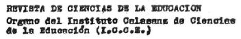 Imagen de REVISTA DE CIENCIAS DE LA EDUCACION ORGANO DEL INSTITUTO CALASANZ DE CIENCIAS DE LA EDUCACION (I.C.C.E.)