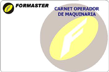 Imagen de F FORMASTER CARNET OPERADOR DE MAQUINARIA F