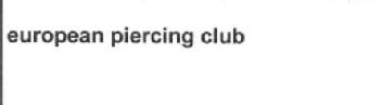 Imagen de EUROPEAN PIERCING CLUB