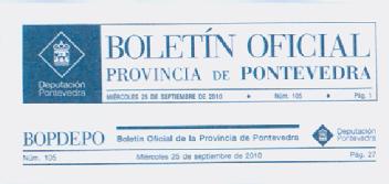 Imagen de BOLETIN OFICIAL PROVINCIA DE PONTEVEDRA