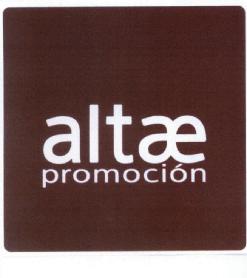 Imagen de ALTAE PROMOCION