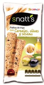 Imagen de SNATT\'S PALITOS DE TRIGO CON CEREALES, OLIVAS Y SESAMO
