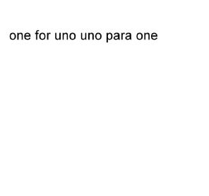Imagen de ONE FOR UNO UNO PARA ONE