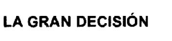 Imagen de LA GRAN DECISION