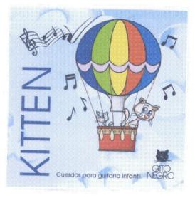 Imagen de KITTEN CUERDAS PARA GUITARRA INFANTIL GATO NEGRO