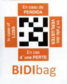 Imagen de BIDIBAG EN CASO DE PERDIDA IN CASE OF LOSS IM FALLE DES VERLUSTES EN CAS D\'UNE PERTE