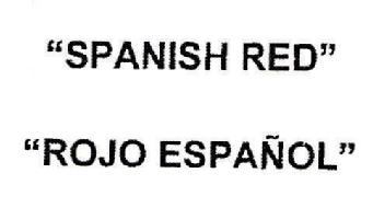 Imagen de SPANISH RED ROJO ESPAÑOL