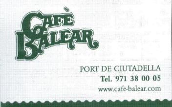 Imagen de CAFE BALEAR PORT DE CIUDATELLA WWW.CAFE-BALEAR.COM