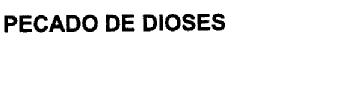 Imagen de PECADO DE DIOSES