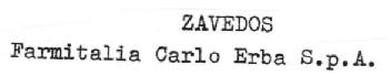 Imagen de ZAVEDOS FARMITALIA CARLO ERBA S.P.A