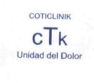 Imagen de COTICLINK CTK UNIDAD DEL DOLOR