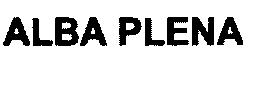 Imagen de ALBA PLENA