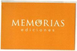 Imagen de MEMORIAS EDICIONES