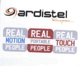 Imagen de ARDISTEL FEEL TO EXPERIENCE REAL MOTION PEOPLE REAL PORTABLE PEOPLE REAL TOUCH PEOPLE