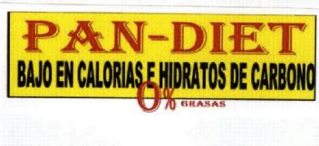 Imagen de PAN-DIET BAJO EN CALORIAS E HIDRATOS DE CARBONO 0% GRASAS