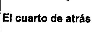 Imagen de EL CUARTO DE ATRAS