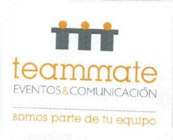 Imagen de TEAMMATE EVENTOS&COMUNICACION SOMOS PARTE DE TU EQUIPO