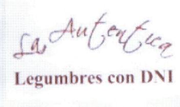 Imagen de LA AUTENTICA LEGUMBRES CON DNI