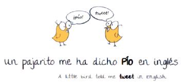 Imagen de PIO TWEET UN PAJARITO ME HA DICHO PIO EN INGLES